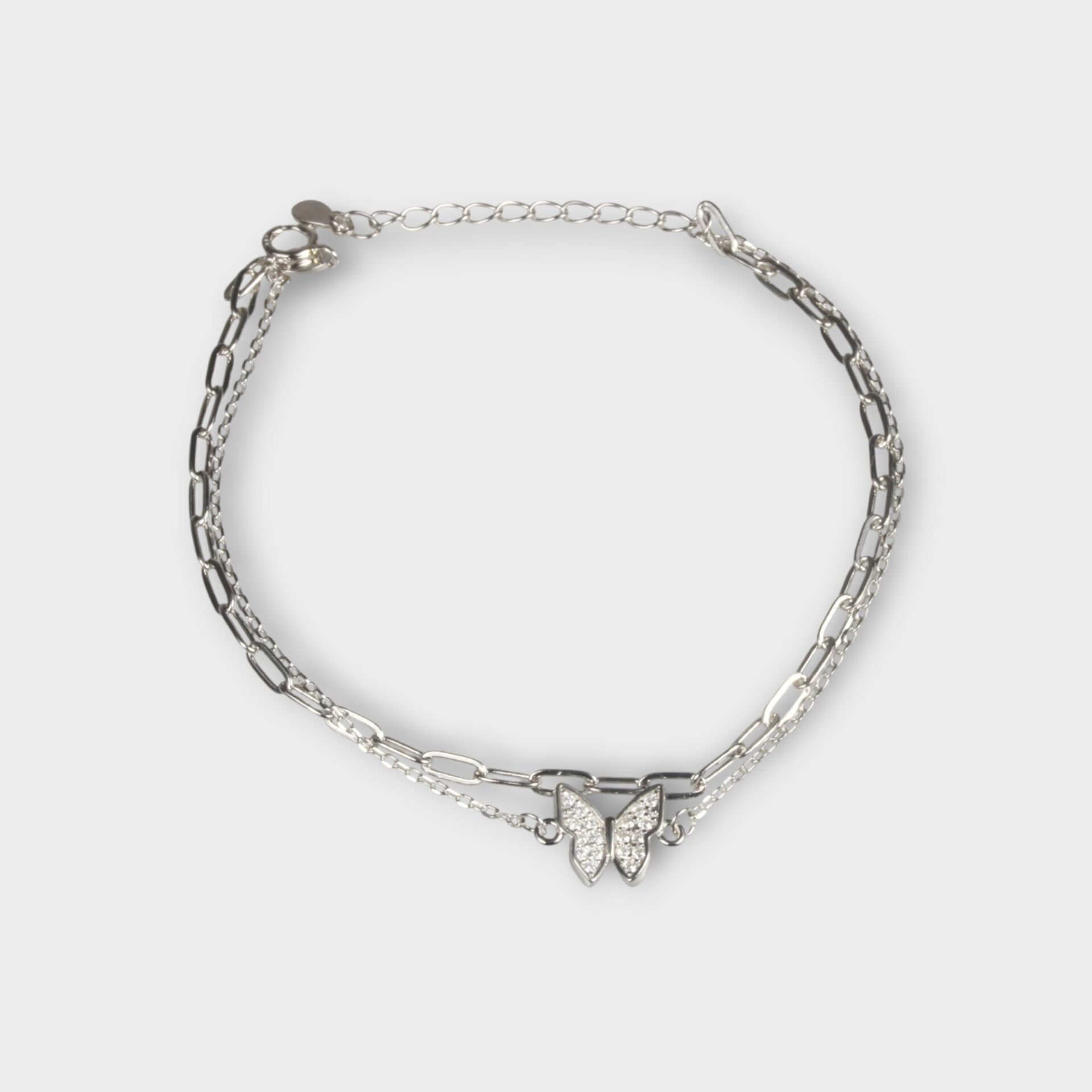 Livatilla Kelebek Tasarımlı 925 Ayar Gümüş Ataç Bileklik