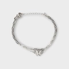 Livatilla Kelebek Tasarımlı 925 Ayar Gümüş Ataç Bileklik