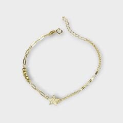 Livatilla Altın Kaplama Dorika Toplu Yıldız 925 Ayar Gümüş Kadın Bileklik