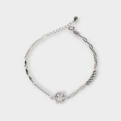 Livatilla Altın Kaplama Dorika Toplu Kartanesi 925 Ayar Gümüş Kadın Bileklik