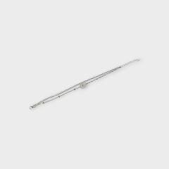 Livatilla İki Zincir Kombin 925 Ayar Gümüş Kadın Bileklik