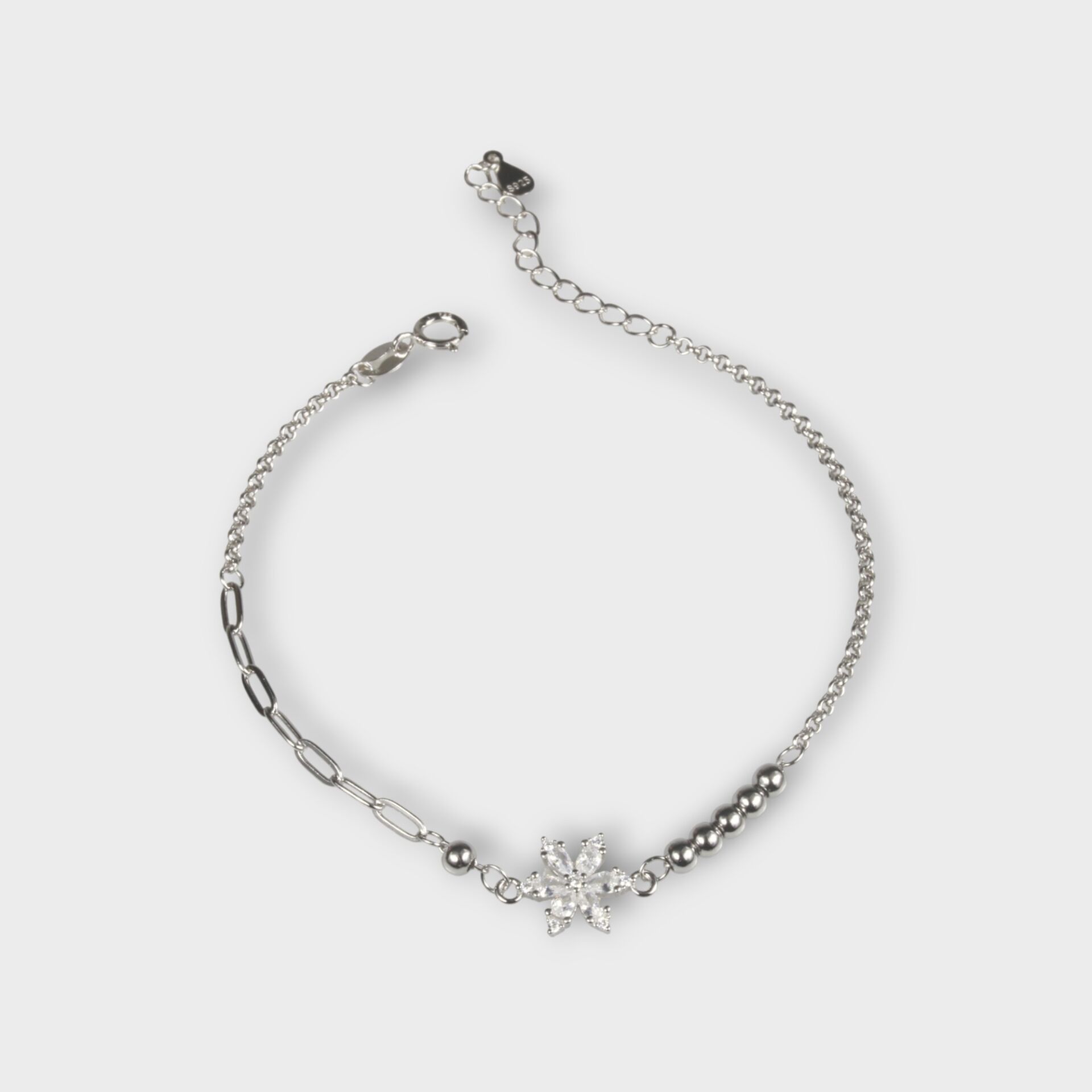 Livatilla Papatya 925 Ayar Gümüş Kadın Bileklik