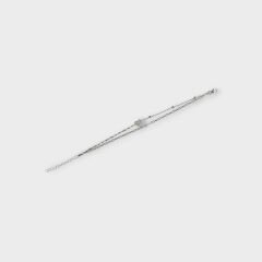 Livatilla İki Zincir Kombin Kalp 925 Ayar Gümüş Kadın Bileklik