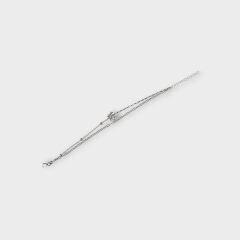 Livatilla İki Zincir Kombin Papatya 925 Ayar Gümüş Kadın Bileklik