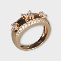 Livatilla Yonca  925 Ayar Gümüş Kadın Yüzük