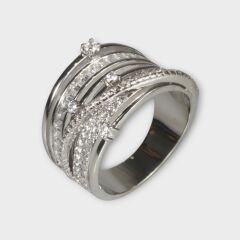 Livatilla Fantezi Baget Zirkonyum 925 Ayar Gümüş Kadın Yüzük