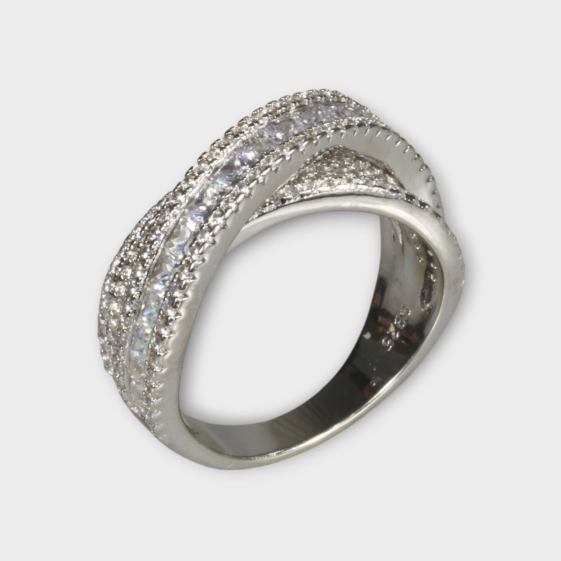 Livatilla Fantezi Baget Zirkon Taşlı 925 Ayar Gümüş Kadın Yüzük