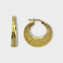 Livatilla Altın Kaplama Füzyon Halka Model 925 Ayar Gümüş Kadın Küpe