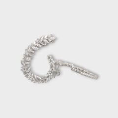 Livatilla Fantezi Zeytin Dalı Model 925 Ayar Gümüş Kadın Küpe  Şık Tasarım