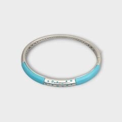 Livatilla Turkuaz Taşlı Model 925 Ayar Gümüş Kadın Kelepçe Şık Tasarım