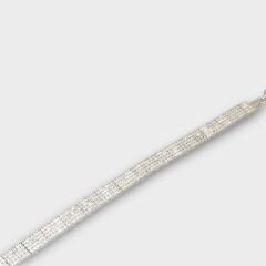 Livatilla Dört Sıra Zirkon Taşlı Su Yolu Model 925 Ayar Gümüş Kadın Bileklik