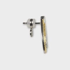 Livatilla Altın Kaplama Sarmal Damla Baget  Model Gümüş Kadın Küpe Şık Tasarım