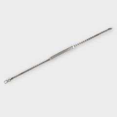 Livatilla Küp Zincir Plakalı Model 925 Ayar Gümüş Erkek Bileklik Şık Tasarım