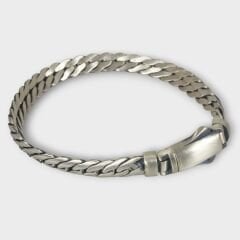 Livatilla Balık Sırtı Gurmet Model 925 Ayar Gümüş Erkek Bileklik Şık Tasarım