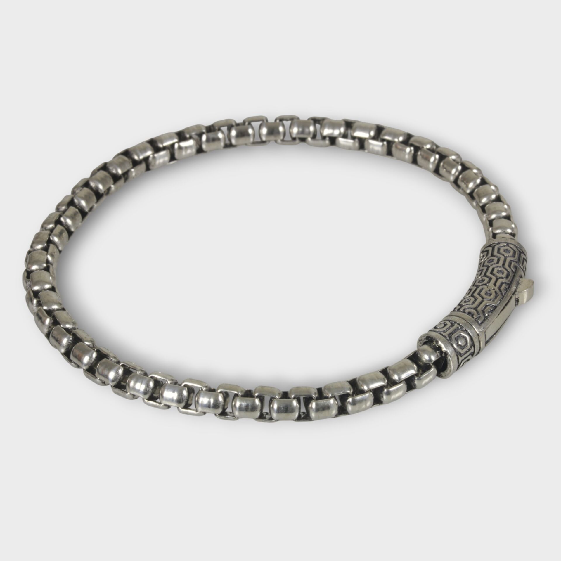 Livatilla Küp Zincir  Model 925 Ayar Gümüş Erkek Bileklik Şık Tasarım