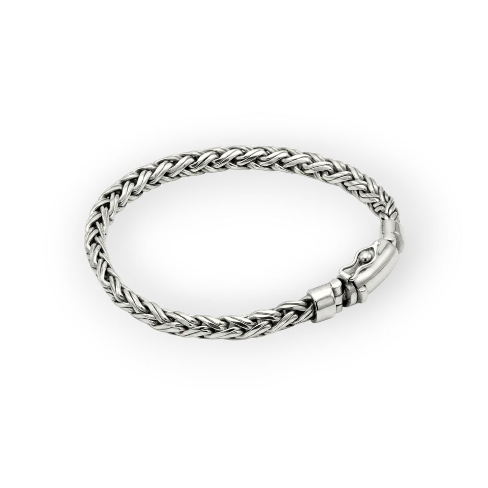 Livatilla İthal Halat Model 925 Ayar Gümüş Erkek Bileklik  Şık Tasarım