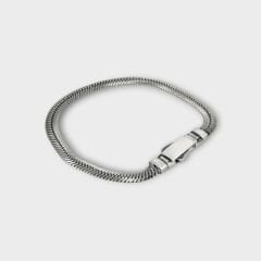 Livatilla Mat Yılan Zincir Model 925 Ayar Gümüş Erkek Bileklik Şık Tasarım