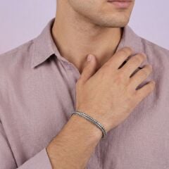Livatilla İthal Model 925 Ayar Gümüş Erkek Bileklik Şık Tasarım