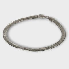 Livatilla Yılan Zincir Model 925 Ayar Gümüş Erkek Bileklik Şık Tasarım