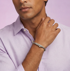 Livatilla Hasır Model 925 Ayar Gümüş Erkek Bileklik Şık Tasarım