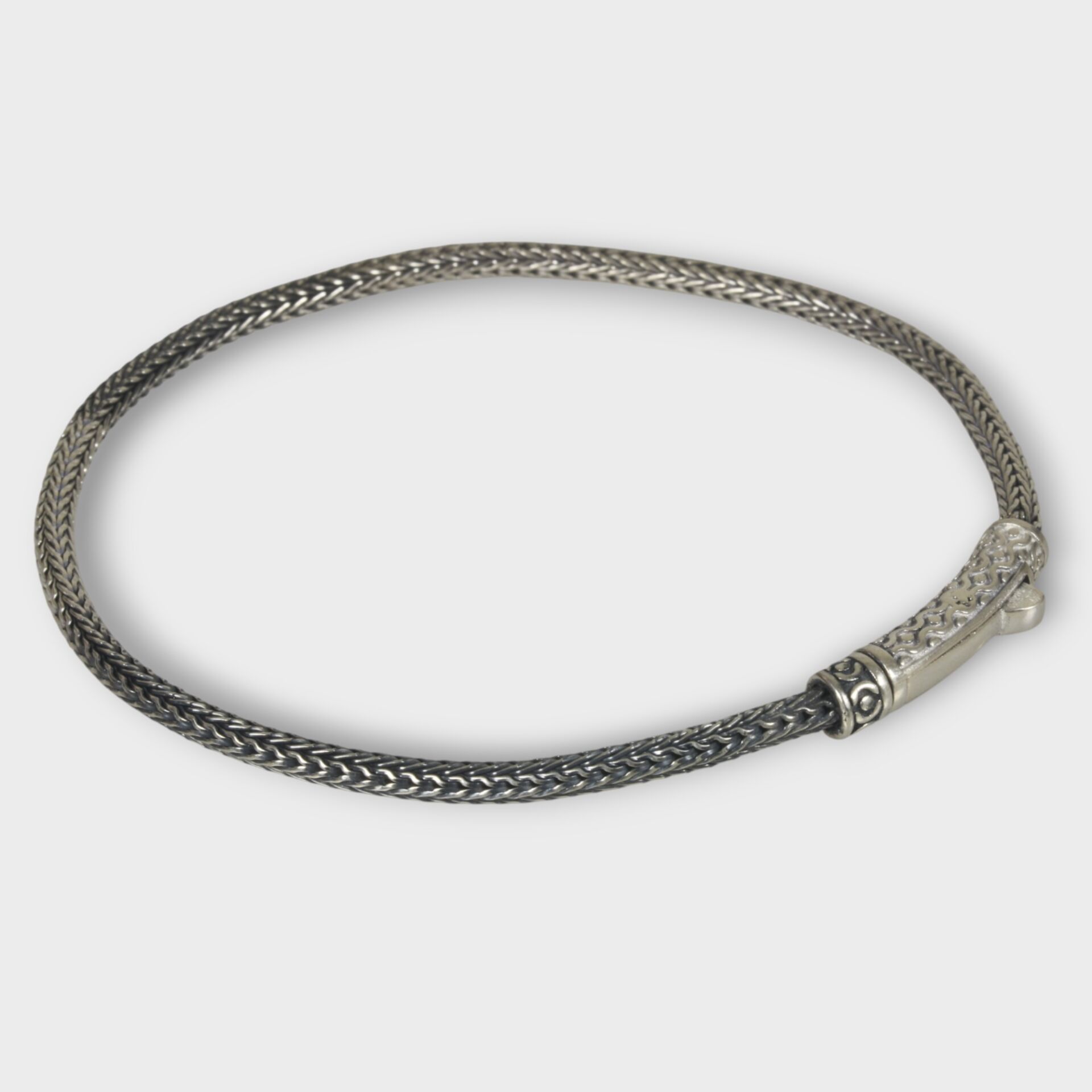 Livatilla Hasır Model 925 Ayar Gümüş Erkek Bileklik Şık Tasarım