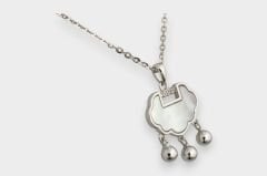 Livatilla Sedef Taşlı Bulut Model Gümüş Kadın Kolye