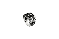 Livatilla Elif Vav Model Gümüş Erkek Yüzük